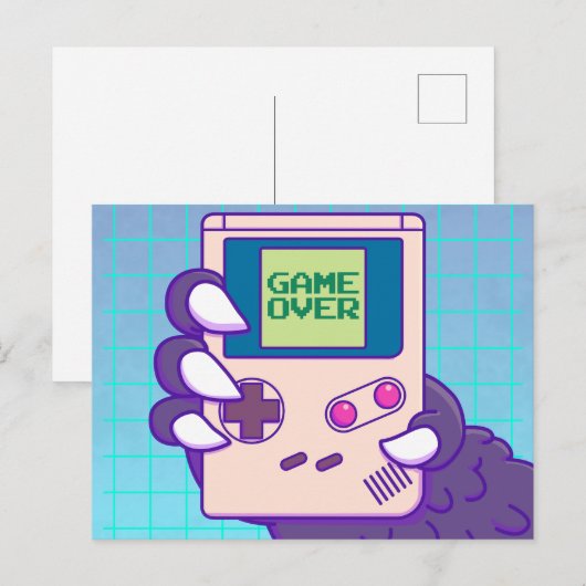 Postal de Game over Godzilla Briefkaart (Voorkant / Achterkant)