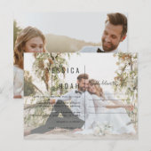 Postal De Invitación Eenvoudig en modern minimalis Uitnodiging Briefkaart (Voorkant / Achterkant)