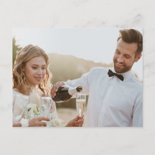 Postal De Invitación Eenvoudig en modern minimalis Uitnodiging Briefkaart (Achterkant)