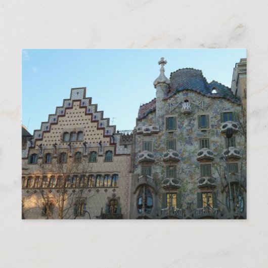 Postal de la Casa Batlló de Antoni Gaudí Briefkaart (Voorkant)