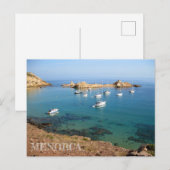 postal de la costa de la isla de Menorca Briefkaart (Voorkant / Achterkant)