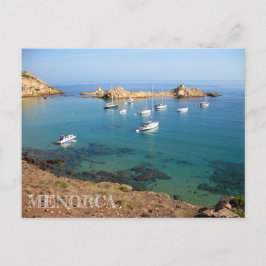 postal de la costa de la isla de Menorca Briefkaart
