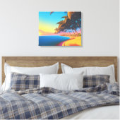 Postal de los 80s canvas afdruk (Insitu (Slaapkamer))