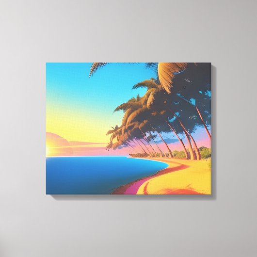 Postal de los 80s canvas afdruk (Voorkant)