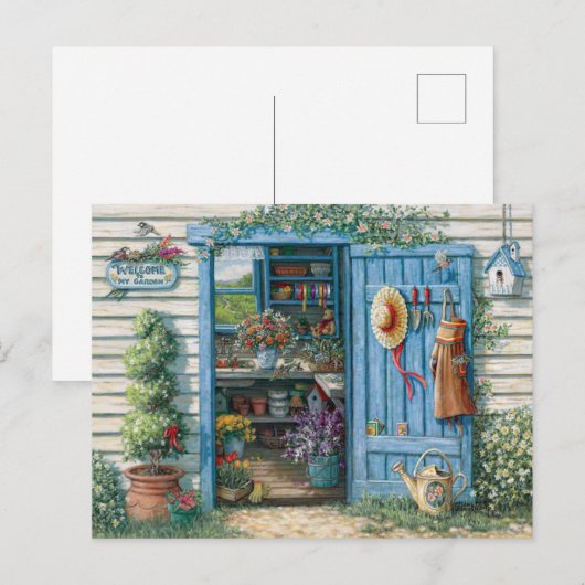 Postal de macetas d'flores briefkaart (Voorkant / Achterkant)