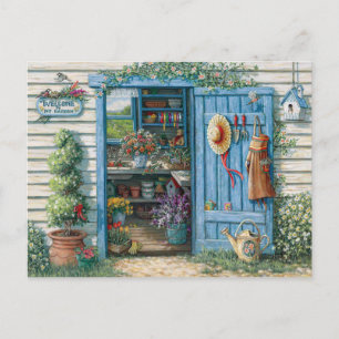 Postal de macetas d'flores briefkaart