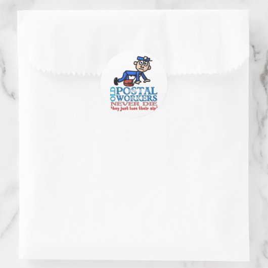 Postal Epitaph Ronde Sticker (Tas)
