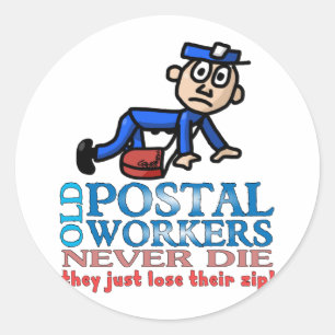 Postal Epitaph Ronde Sticker