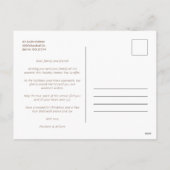 Postal Festiva Brown Whimsical Script Quote Photo Feestdagenkaart (Achterkant)