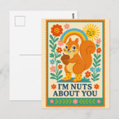 Postal I'm nuts about you Ardilla Briefkaart (Voorkant / Achterkant)