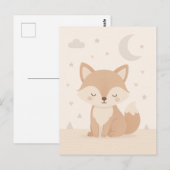 Postal infantil diseño zorrito nordico briefkaart (Voorkant / Achterkant)