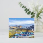 Postal, Islas Flotantes, Lago Titicaca Briefkaart (Staand voorkant)