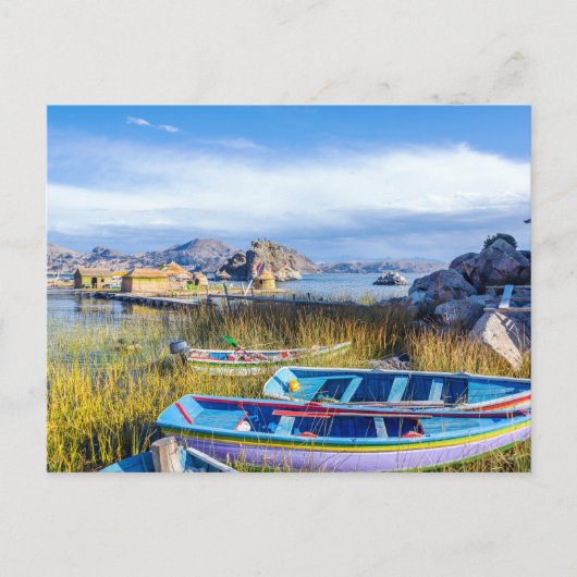 Postal, Islas Flotantes, Lago Titicaca Briefkaart (Voorkant)