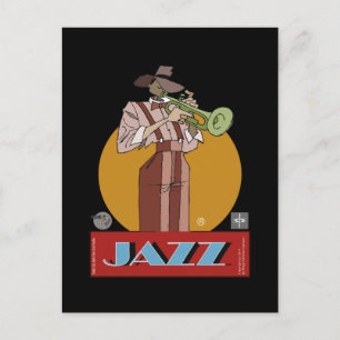 Postal-Jazz Dibujante Briefkaart