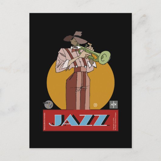 Postal-Jazz Dibujante Briefkaart (Voorkant)