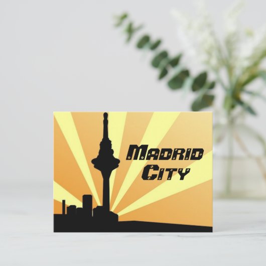 Postal Madrid Briefkaart (Staand voorkant)