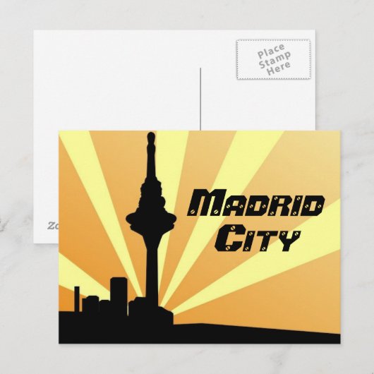 Postal Madrid Briefkaart (Voorkant / Achterkant)