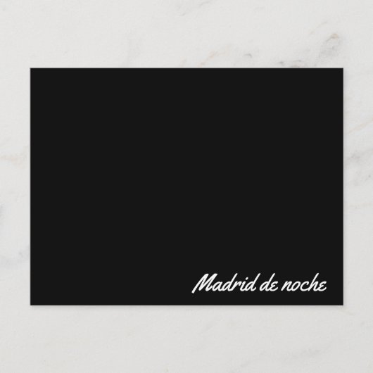 Postal Madrid de noche Briefkaart (Voorkant)