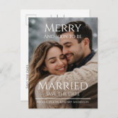 Postal Merry and Soon to be Married Boda Navidad Briefkaart (Voorkant / Achterkant)