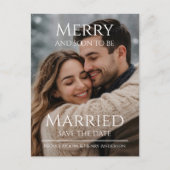 Postal Merry and Soon to be Married Boda Navidad Briefkaart (Voorkant)