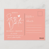 Postal Modern en elegant kalligrafie Briefkaart Sa (Achterkant)