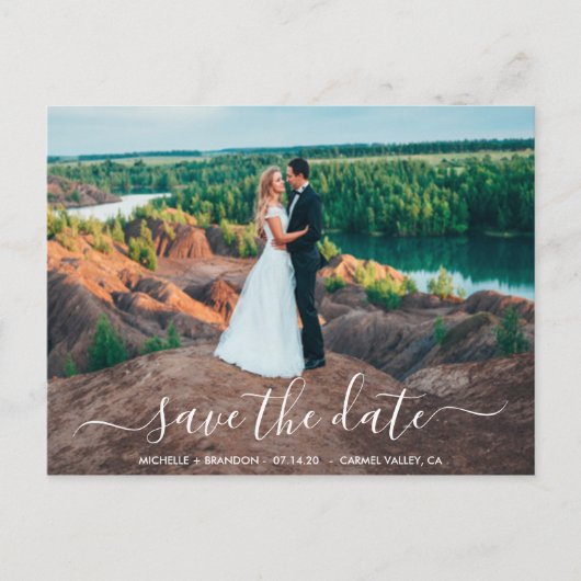 Postal Modern en elegant kalligrafie Briefkaart Sa (Voorkant)