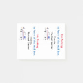 POSTAL "NO PARKING" POST IT NOTA POST-IT® NOTES (Voorkant)