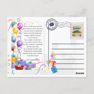 postal para saludo de cumpleaños briefkaart