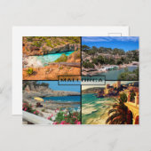 postal playas y calas de Mallorca - Majorca Briefkaart (Voorkant / Achterkant)