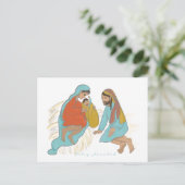 Postal sencilla del Naciemiento en Belén Briefkaart (Staand voorkant)