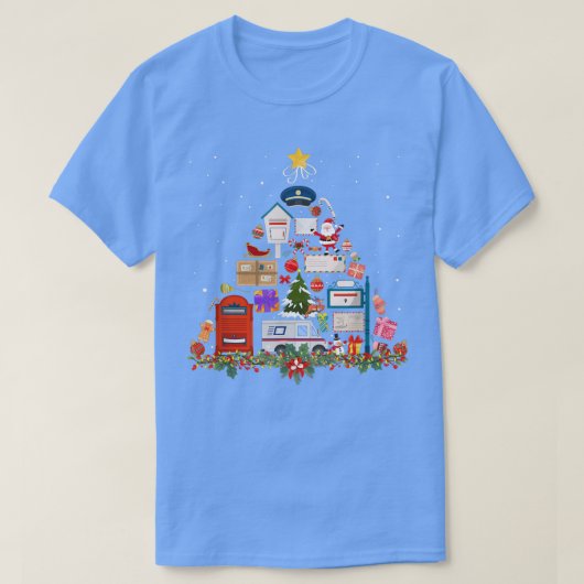 Postal Service Christmas Tree Ornament Tree Xmas 2 T-shirt (Design voorkant)