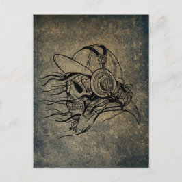 POSTAL SKULL MUSIC BRIEFKAART