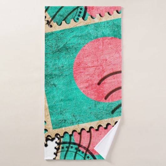Postal stamp backgroundhome decors, background, ba badhanddoek (Badhanddoek)