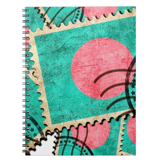 Postal stamp backgroundhome decors, background, ba notitieboek (Voorkant)