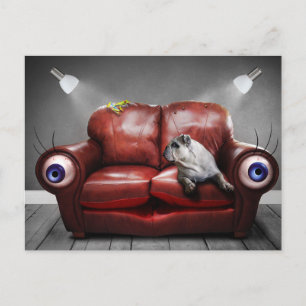 POSTAL SURREALISTA AMIGO PERRO BRIEFKAART