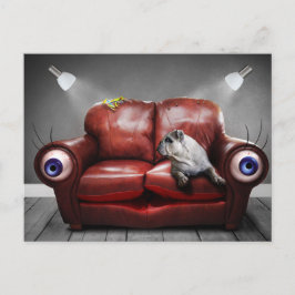 POSTAL SURREALISTA AMIGO PERRO BRIEFKAART