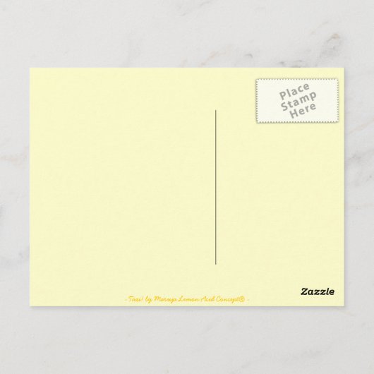 Postal ¡Taxi! Briefkaart (Achterkant)