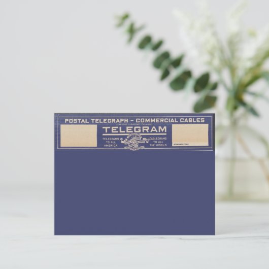 Postal Telegram  Briefkaart (Staand voorkant)