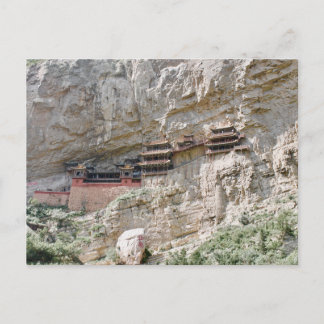 Postal templo colgante en Datong, China Briefkaart
