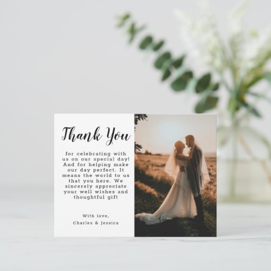 Postal Thank You Postcard Briefkaart (Staand voorkant)