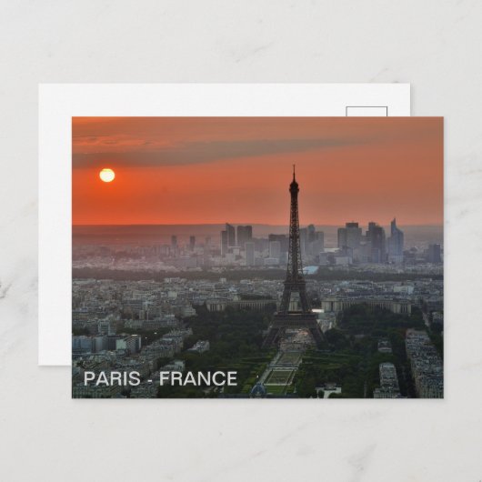 postal Torre Eiffel, en París, Francia Briefkaart (Voorkant / Achterkant)