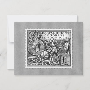 Postal Union Congress 1929 1 pond poststempel Kaart