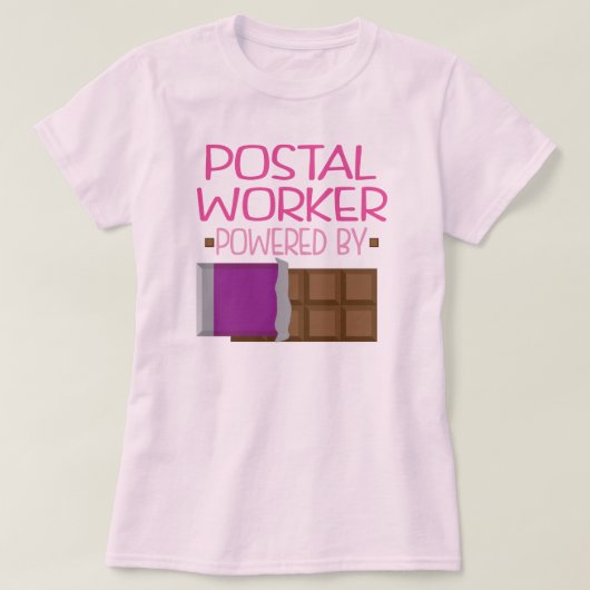 Postal Worker Chocolate Gift voor haar T-shirt (Design voorkant)