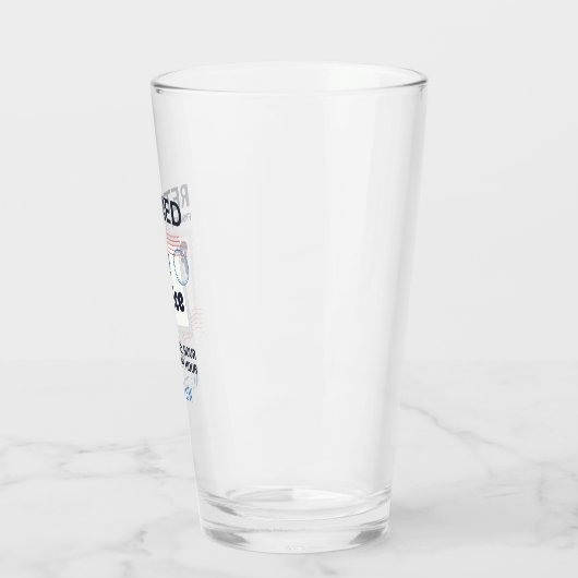 Postal Worker Coarbeider Mailman Persoonlijke naam Glas (Links)