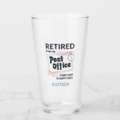 Postal Worker Coarbeider Mailman Persoonlijke naam Glas (Voorkant)