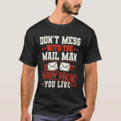 Postal Worker Delivery Service Post Office Mailbox T-shirt (Voorkant)