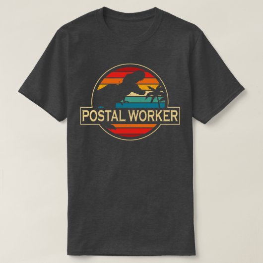 Postal Worker Dinosaur T-shirt (Design voorkant)