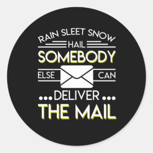 Postal Worker Esle bezorgt e-mail Ronde Sticker