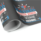 Postal Worker Funny Postman Retirement Cadeaupapier (Rol Hoek)