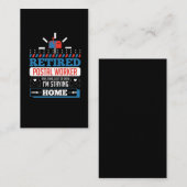 Postal Worker Funny Postman Retirement Visitekaartje (Voorkant / Achterkant)